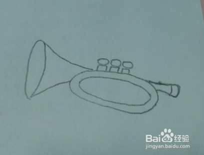 简笔画乐器小号