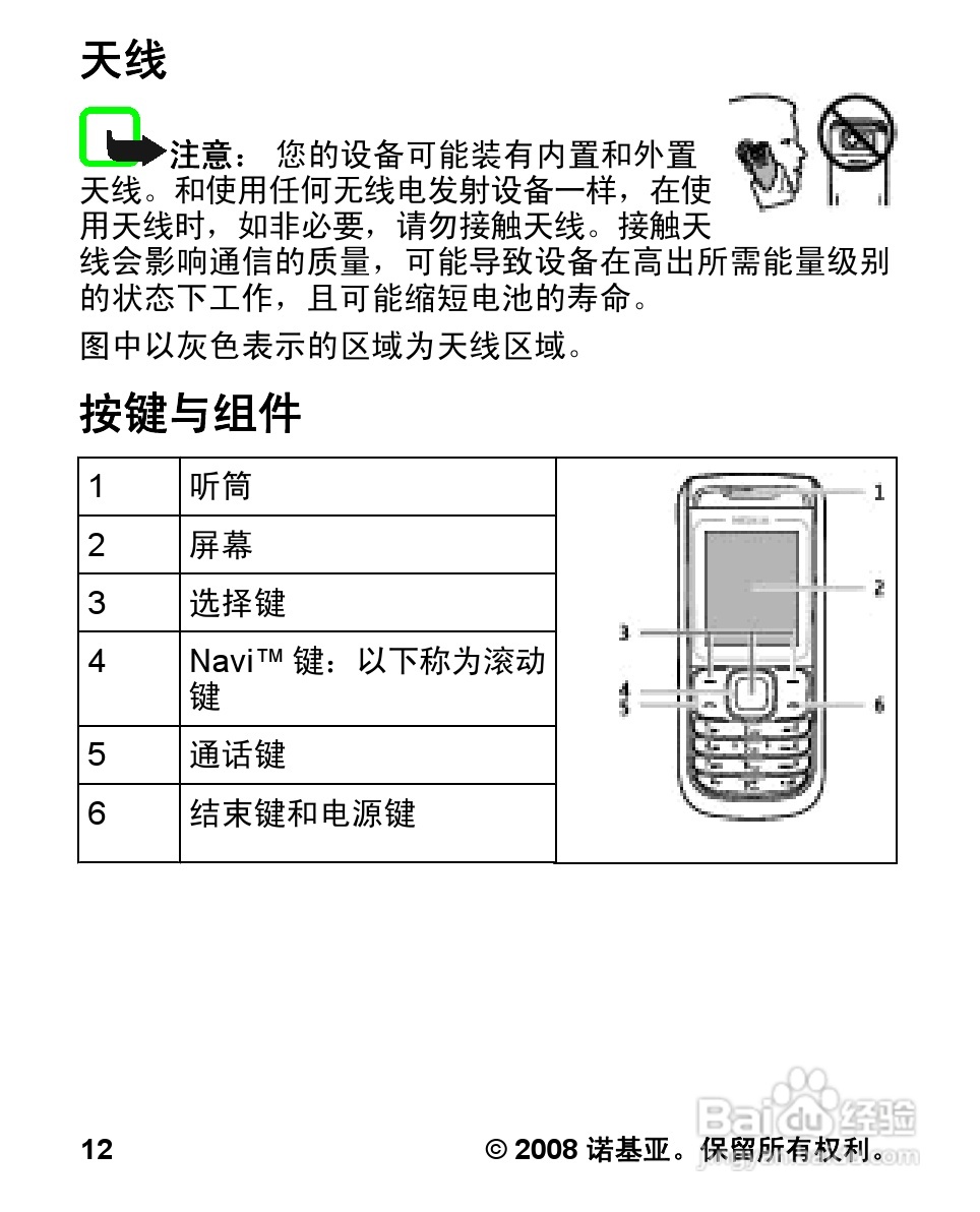 诺基亚Nokia 1680手机使用说明书:[2]
