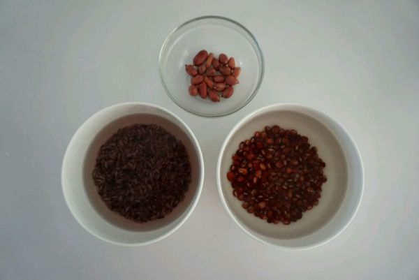 花生红豆紫米粥