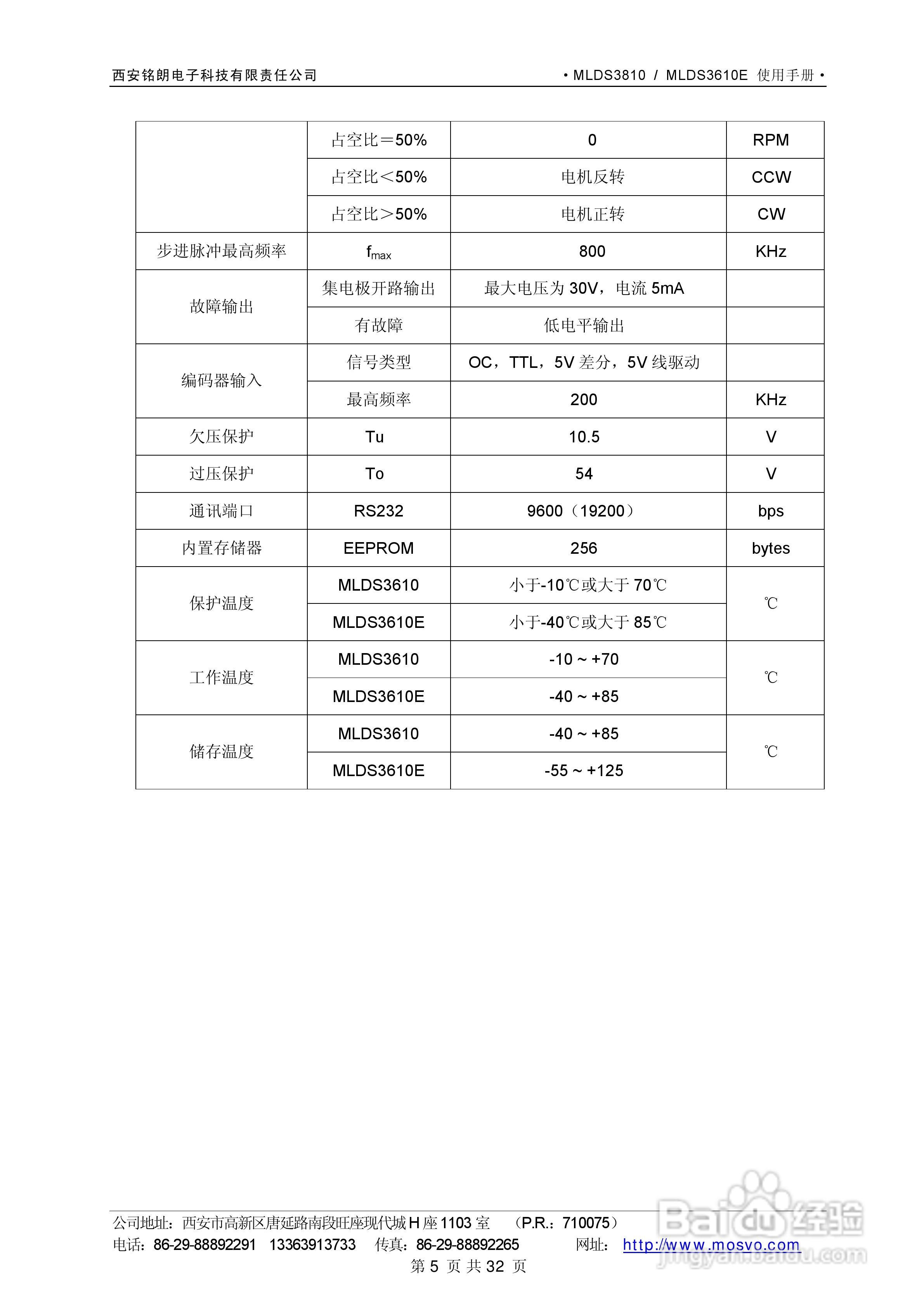 铭朗科技MLDS3610直流伺服驱动器说明书:[1]