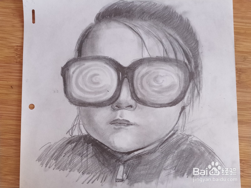 怎么画关于预防近视的素描画