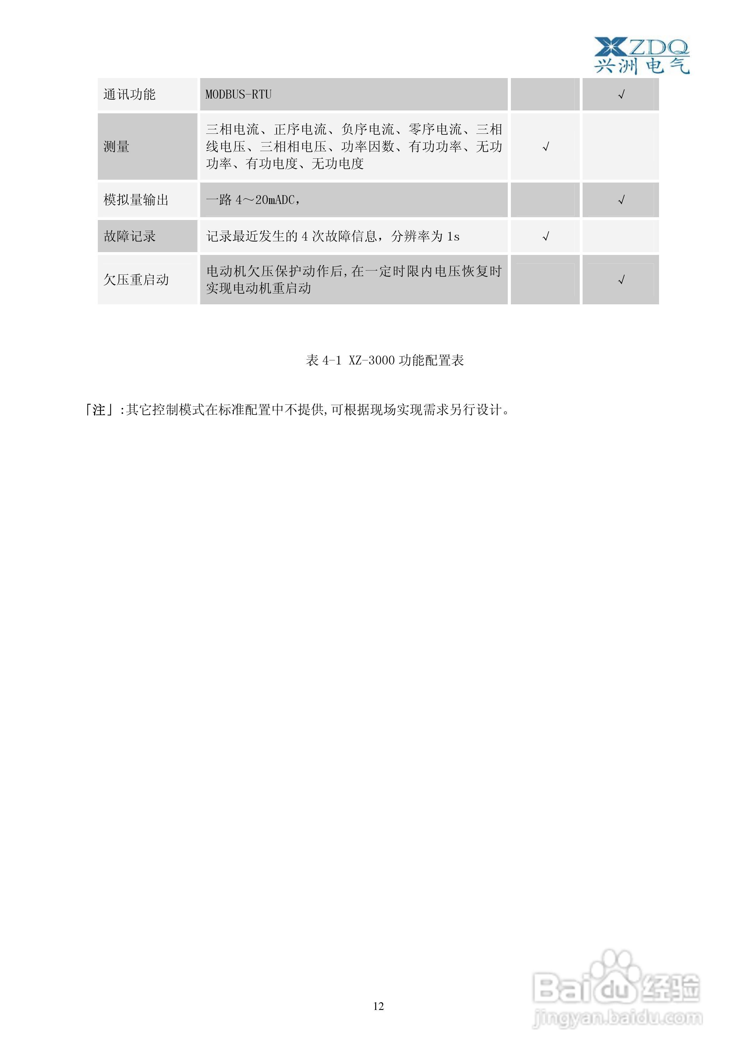 XZ-3000智能低压电动机保护控制器使用说明书V2:[2]
