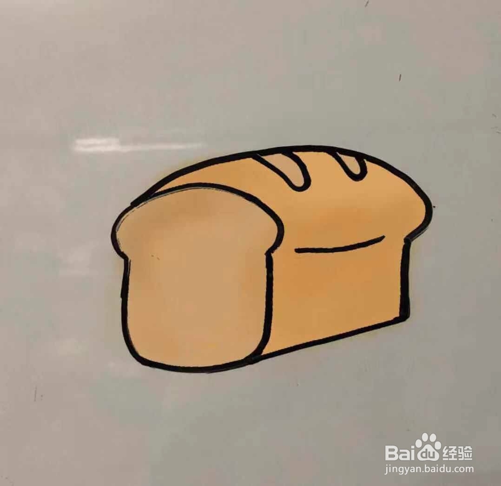 吐司面包的简笔画;怎么画吐司面包简单