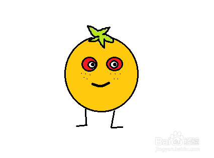 儿童简笔画-怎样画橙子的简笔画