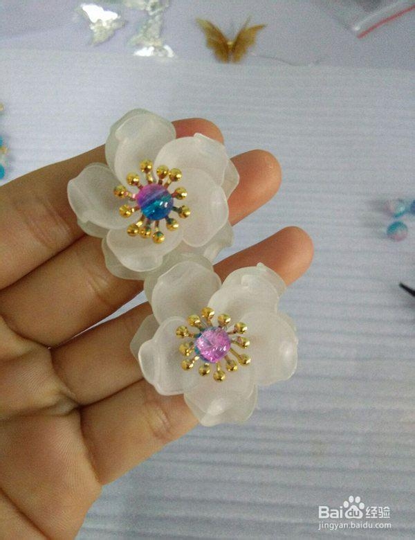 花瓣串珠花朵的diy教程