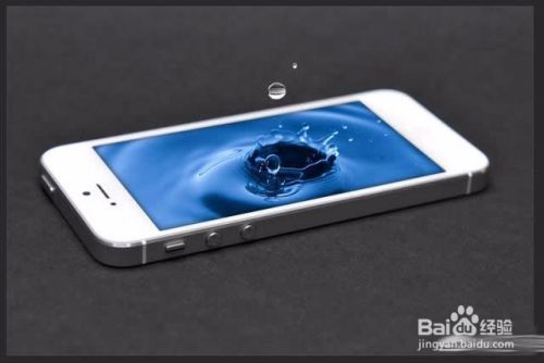 Photoshop合成水滴手机屏幕效果照片 百度经验