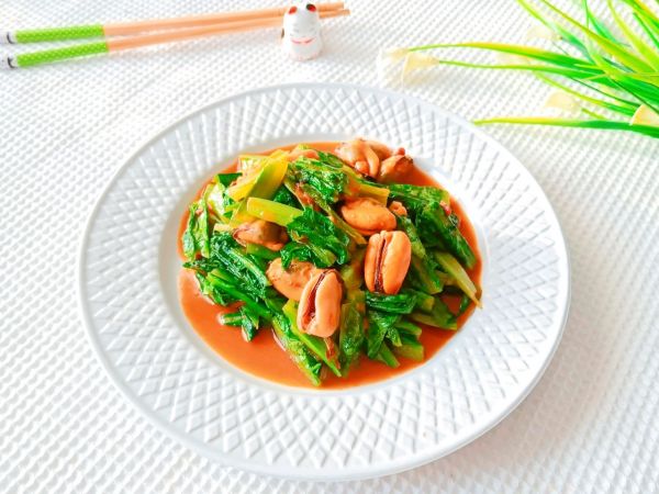 酱香贻贝油麦菜