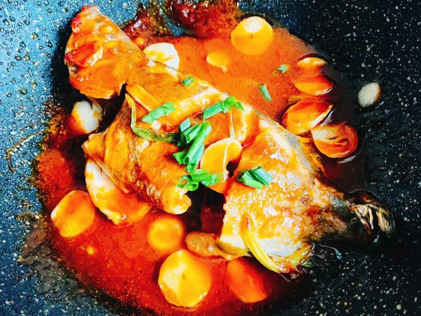 金龙鱼做沙司蒜片桂鱼