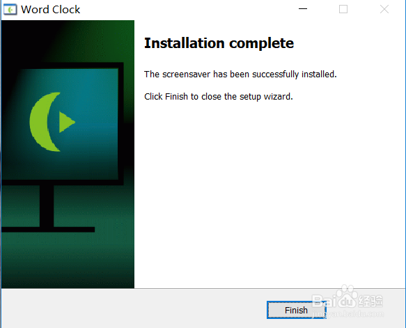 word clock屏保怎么设置
