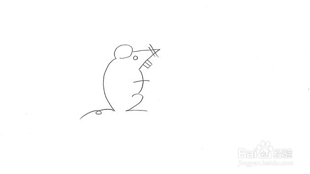 红色小老鼠简笔画