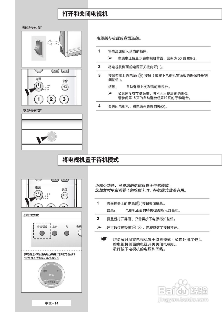 三星SP-67L6HR2彩电使用说明书:[2]