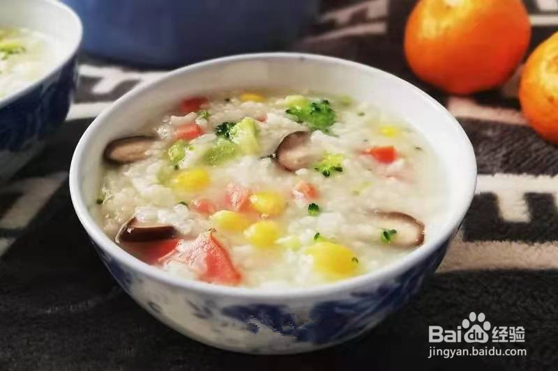 什锦蔬菜火腿粥的做法