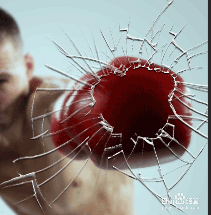 如何用PS快速制作逼真的玻璃碎片效果照片
