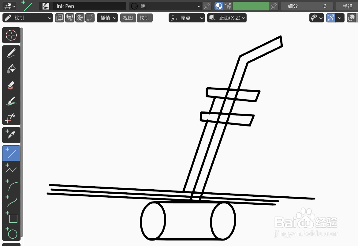如何使用blender2.9快速设计二胡2D简图模型
