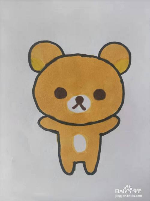 小熊简笔画怎么画 百度经验