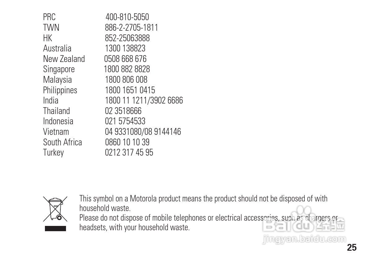 摩托罗拉H780蓝牙耳机使用说明书:[3]