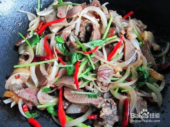 家常菜爆炒牛头肉的做法