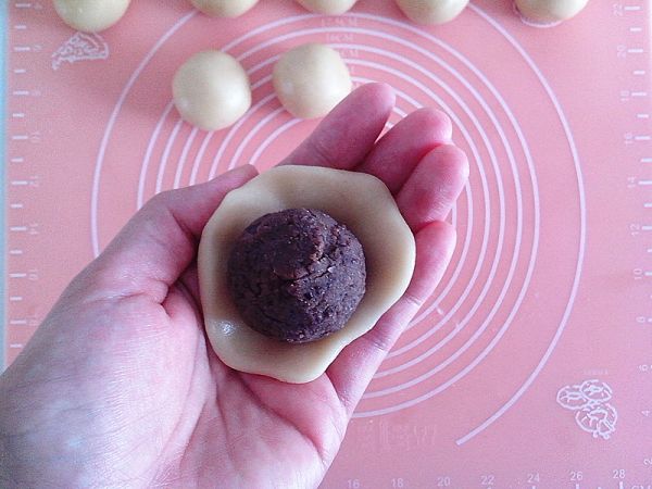 麻薯红豆沙月饼