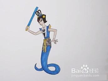 葫芦娃中的蛇精怎么画