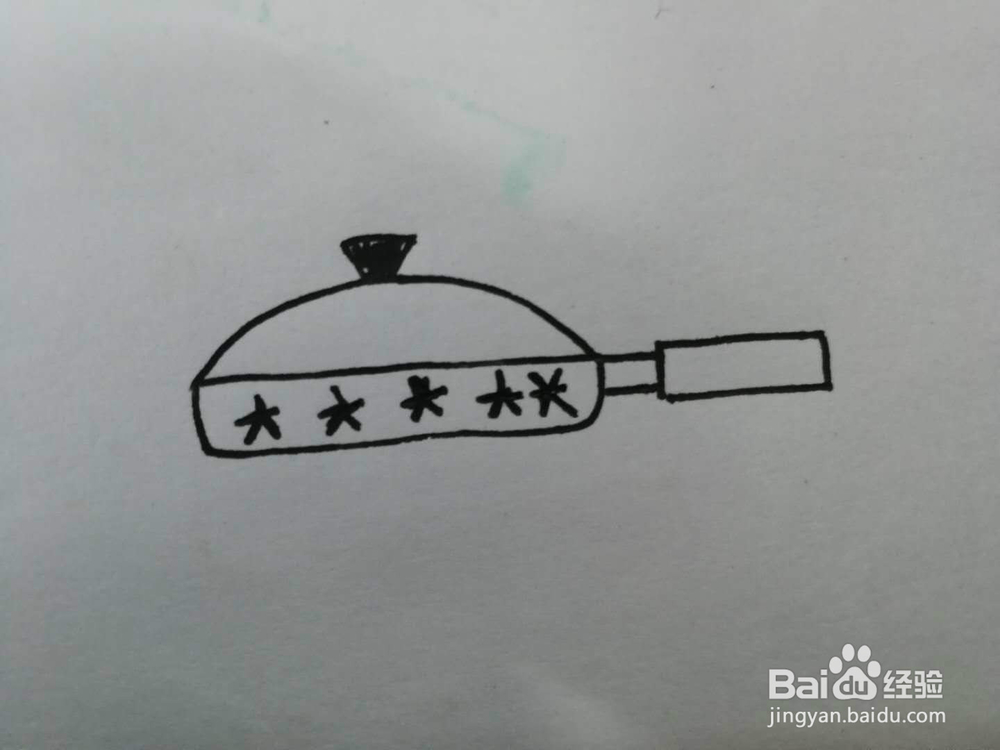 简笔画小平底锅