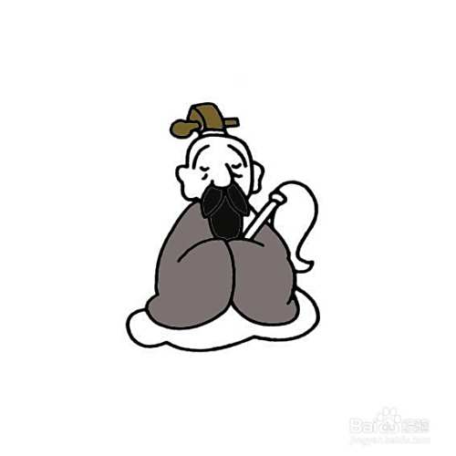 太上老君的简笔画