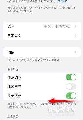 iphone语音控制显示提示如何关闭