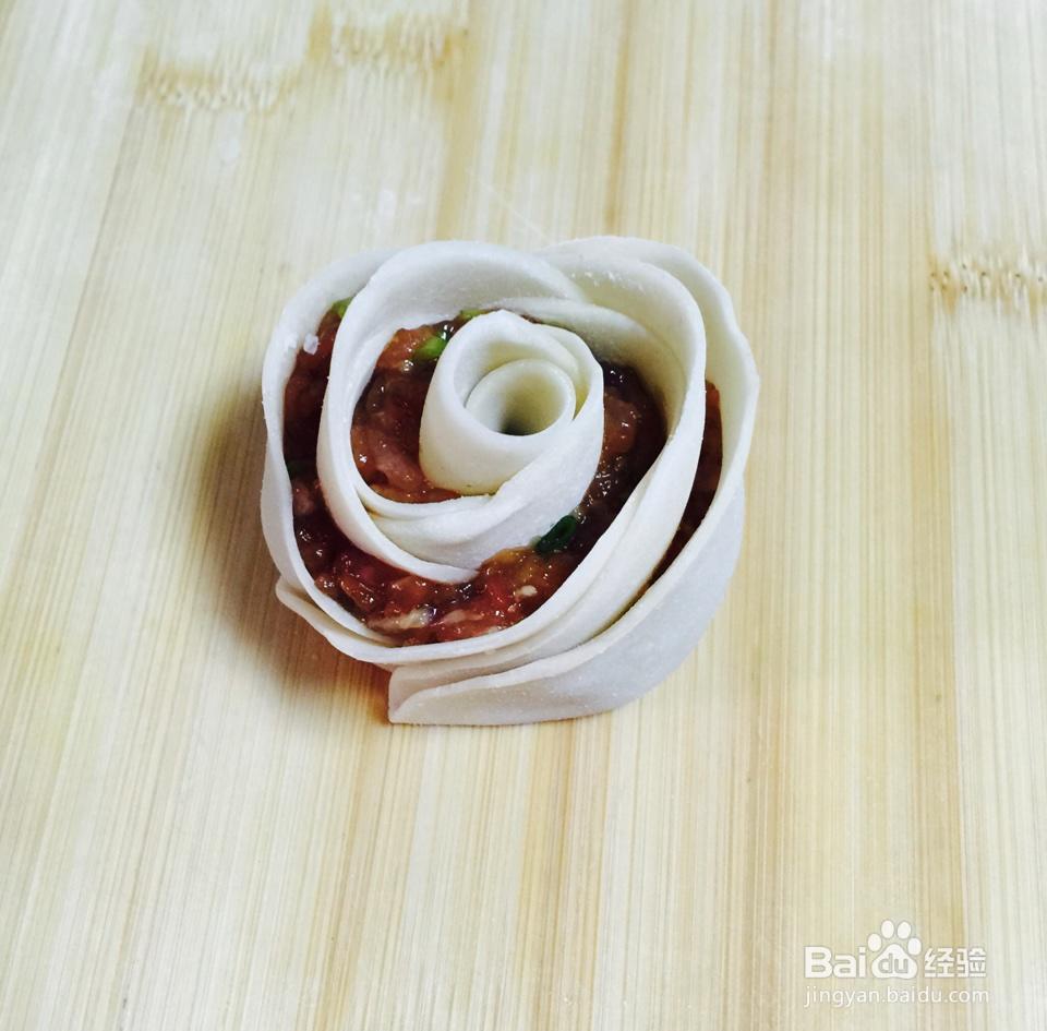 孩子爱吃的玫瑰花饺子