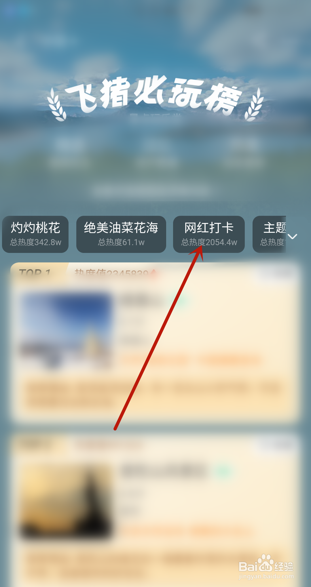 飞猪在哪查看网红打卡必玩榜？
