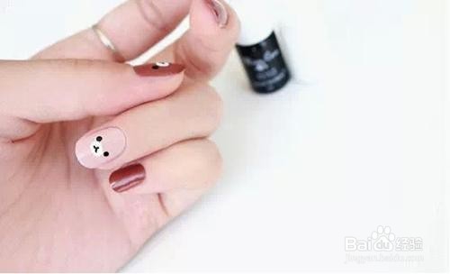 可爱的小熊美甲教程