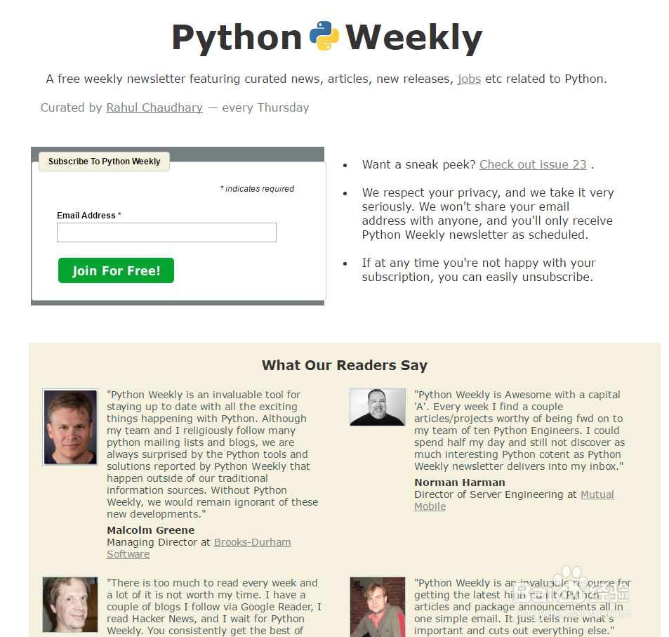 给Python初学者、新手推荐的学习网站