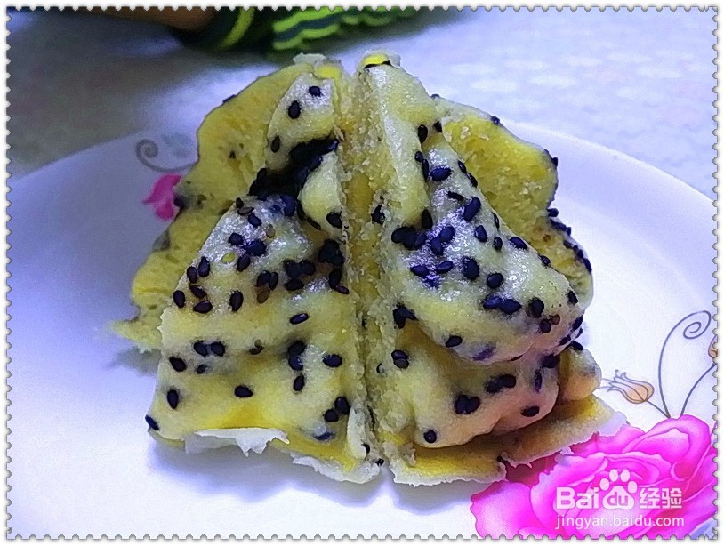 黑芝麻鸡蛋发糕的作法