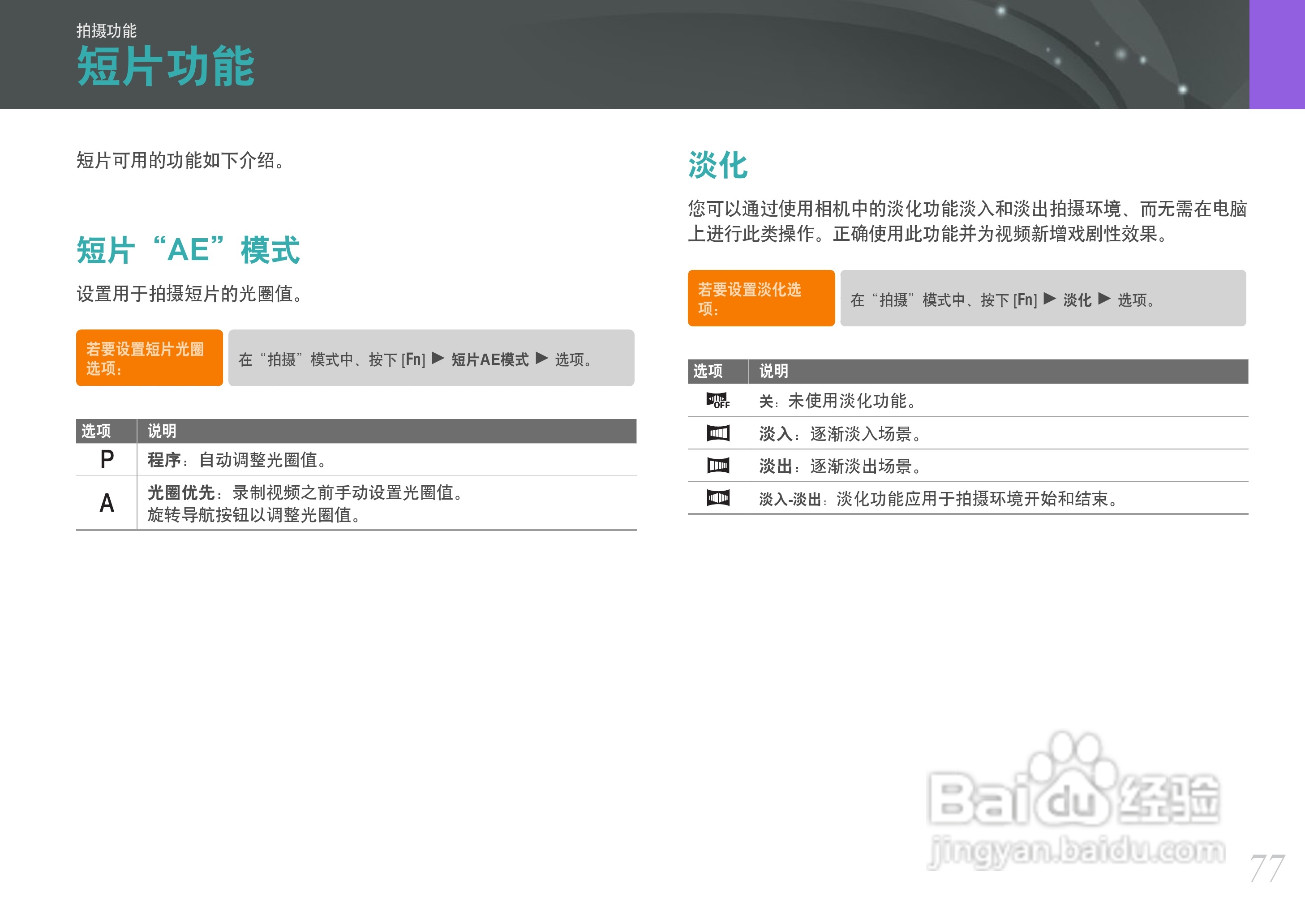 三星NX100数码相机使用说明书:[8]