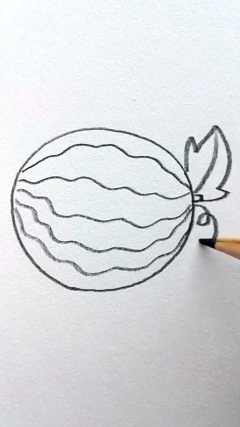 简笔画西瓜怎么画？