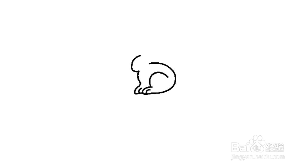 家兔简笔画画法分解