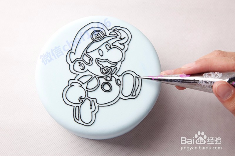 翻糖蛋糕制作步骤，马里奥