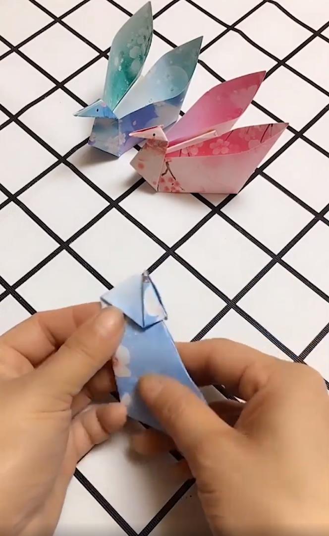 折纸手工小鸟怎么折?