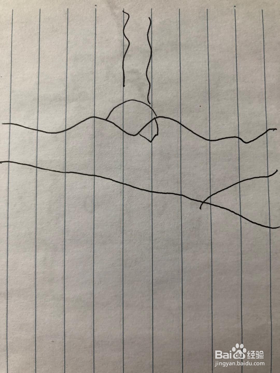 大漠孤烟直简笔画