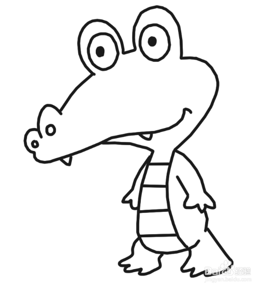 卡通简笔画：鳄鱼