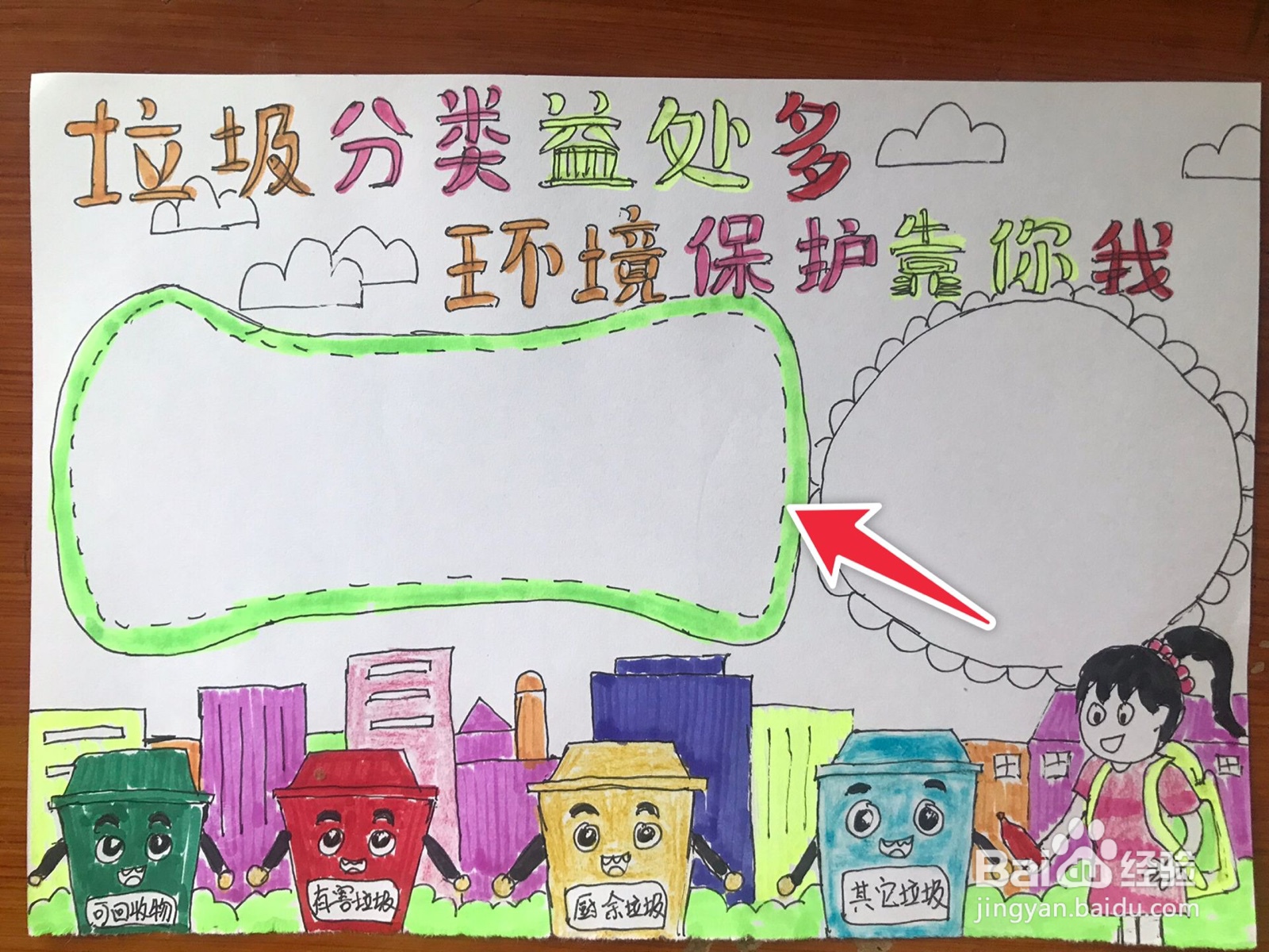 垃圾分类益处多,环境保护靠你我手抄报