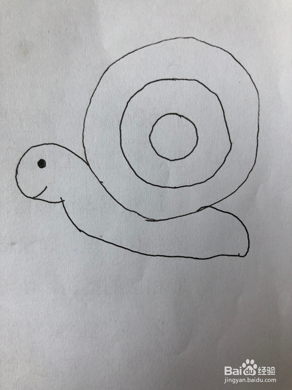 小蜗牛的简笔画