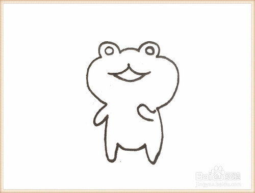 一笔一笔教你画牛蛙简笔画