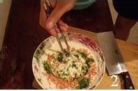 香菜火腿摊煎饼