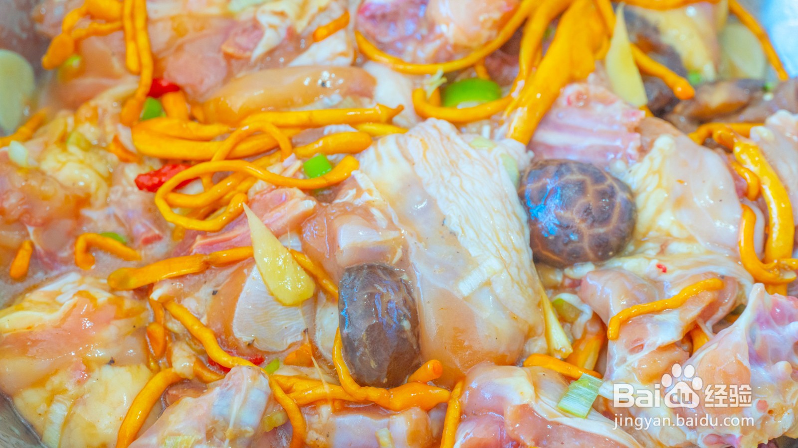 虫草菇蒸鸡怎么做