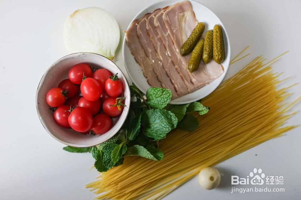 香浓的培根酸豆薄荷天使面