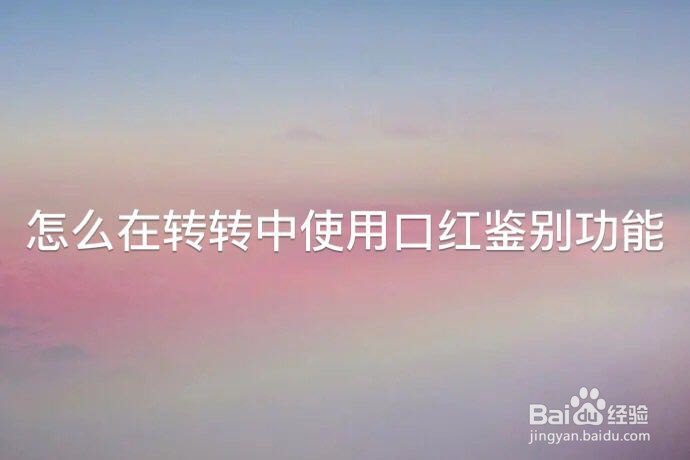 怎么在转转中使用口红鉴别功能