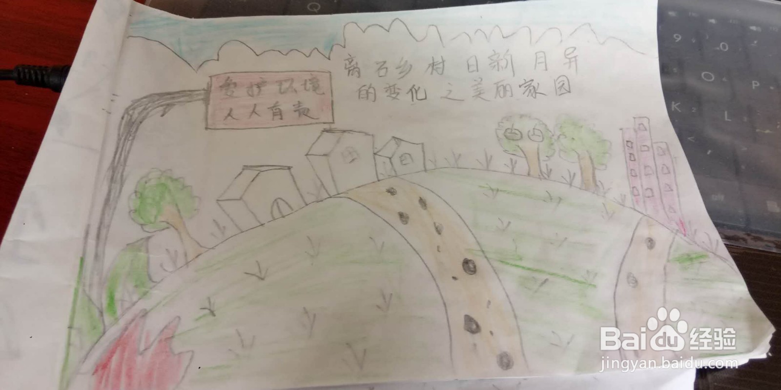 离石乡村日新月异的变化手抄报
