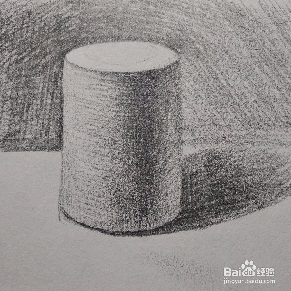 素描几何体-圆柱体的素描画法
