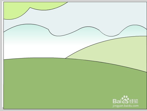 Flash绘制一个山丘的场景