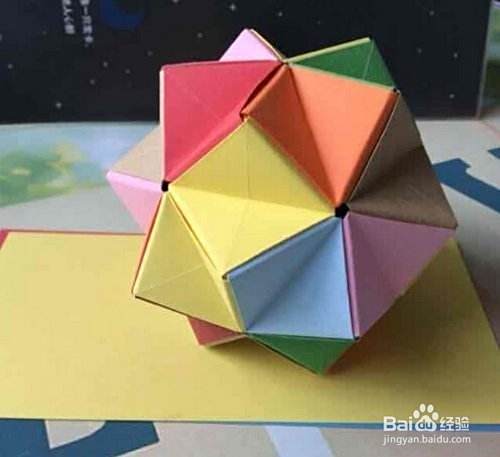 立体折纸花球教程图解 百度经验