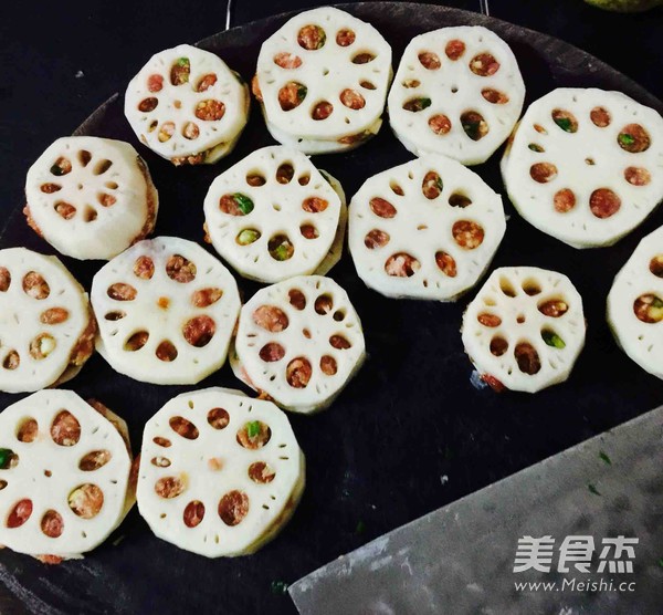 酥炸藕盒的做法